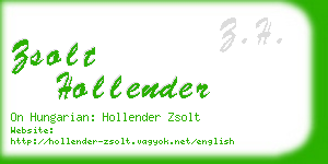 zsolt hollender business card